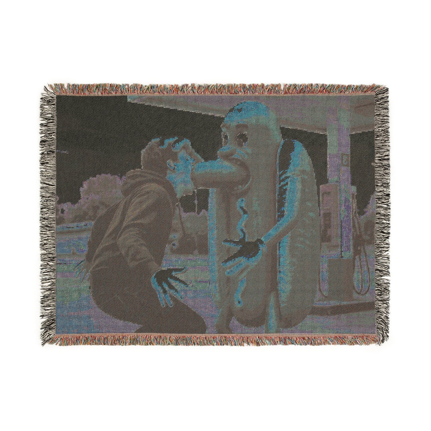 Man Eats Hotdog! - Woven Blanket