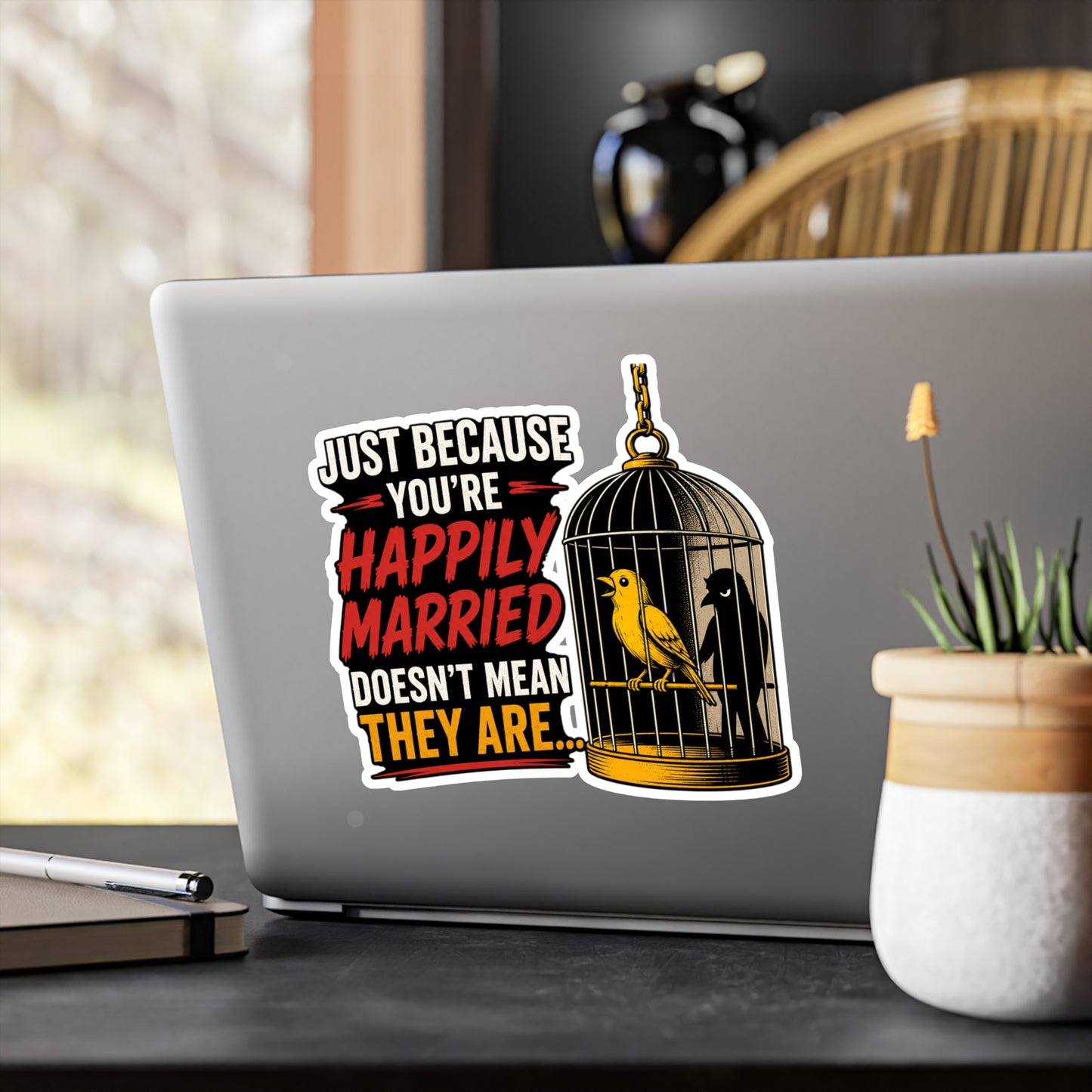Happily Married - Kiss-Cut Vinyl Decals