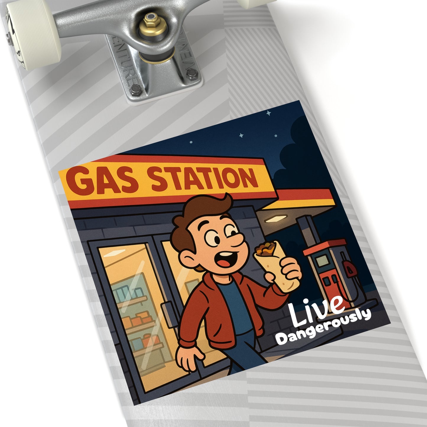 Live Dangerously - Square Stickers