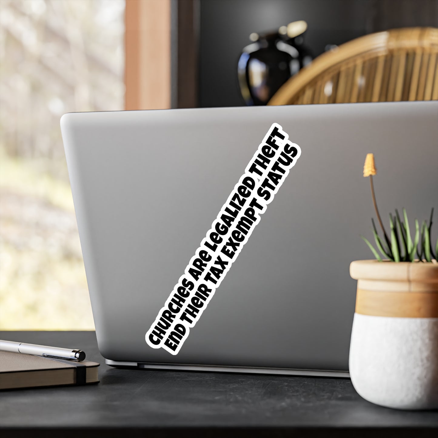 Churches Are Theft - Kiss-Cut Vinyl Decals