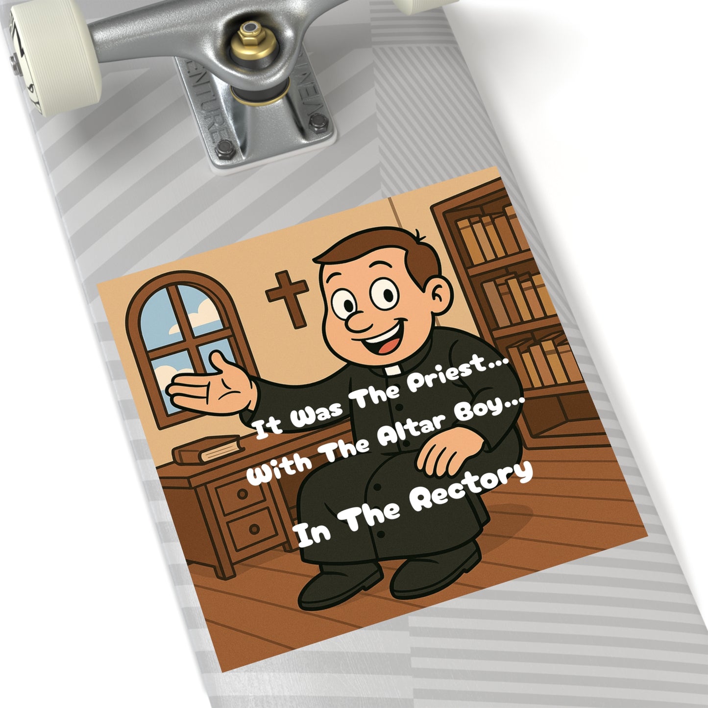 The Priest in the Rectory - Square Stickers