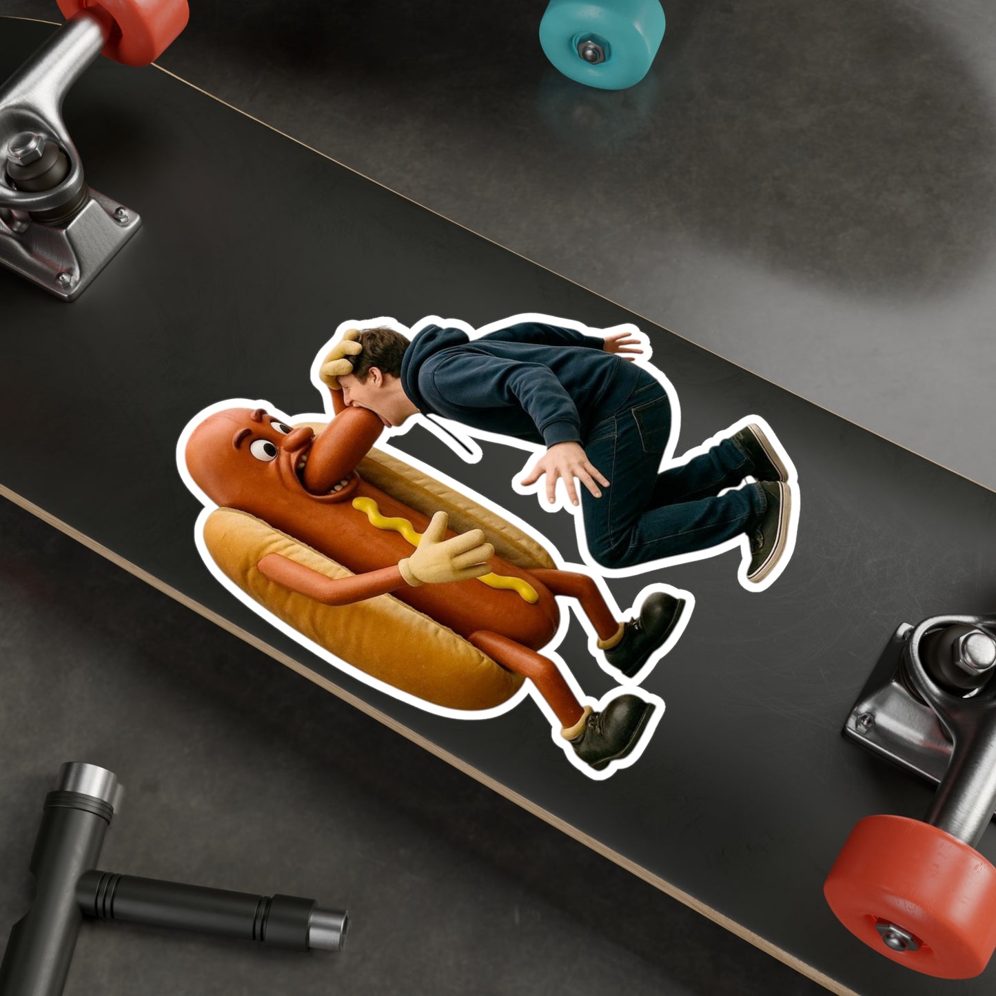 Man Eats Hotdog! - Kiss-Cut Vinyl Decals