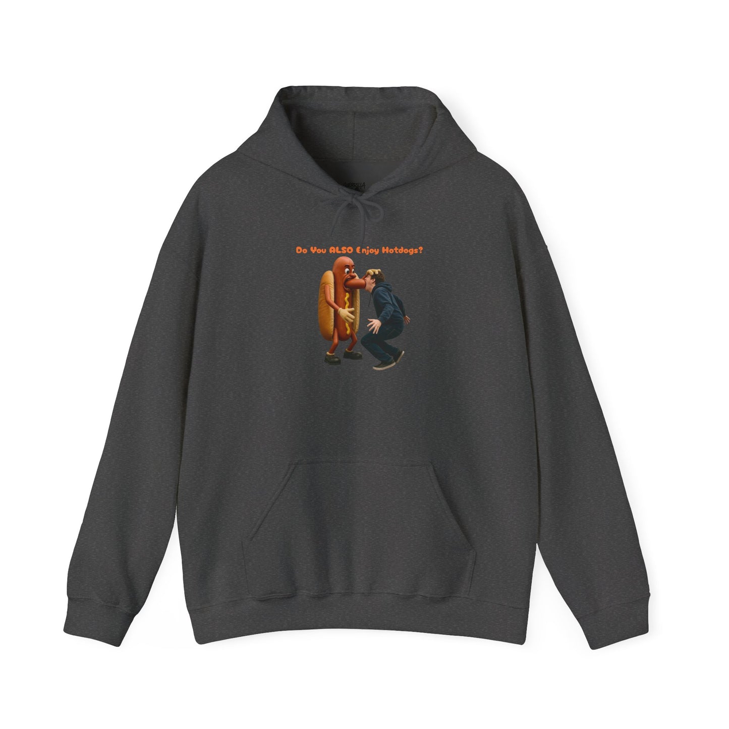 Man Eats Hotdog! - Unisex Heavy Blend Hooded Sweatshirt