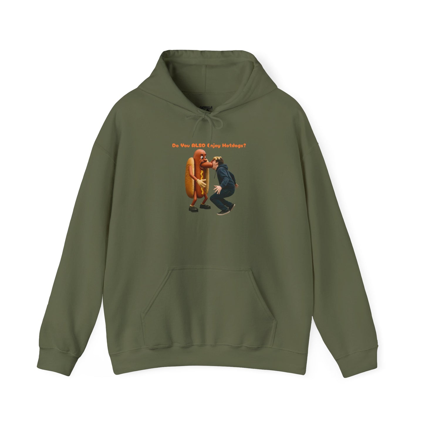 Man Eats Hotdog! - Unisex Heavy Blend Hooded Sweatshirt