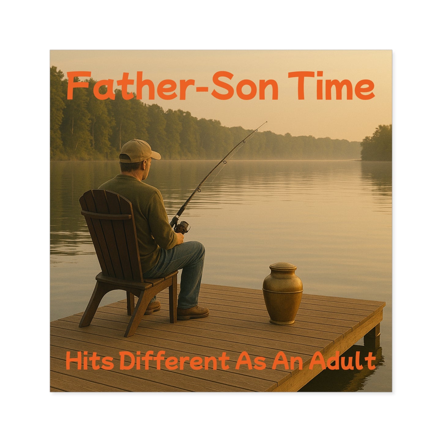 Father-Son Time - Square Sticker