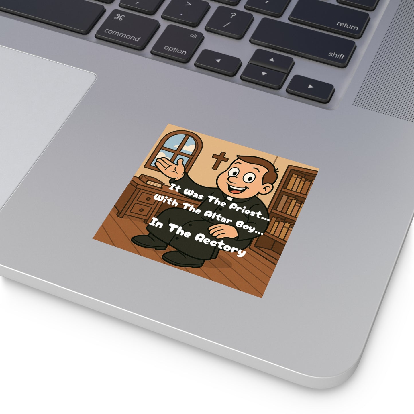The Priest in the Rectory - Square Stickers
