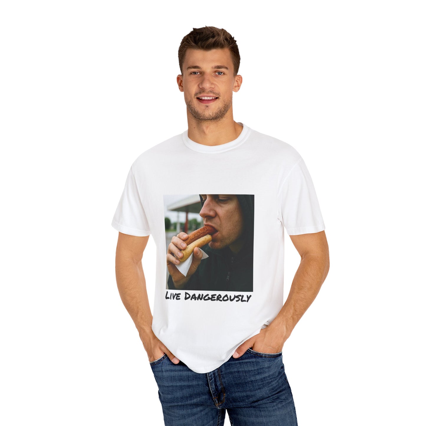 Live Dangerously - Unisex Graphic Print T-Shirt