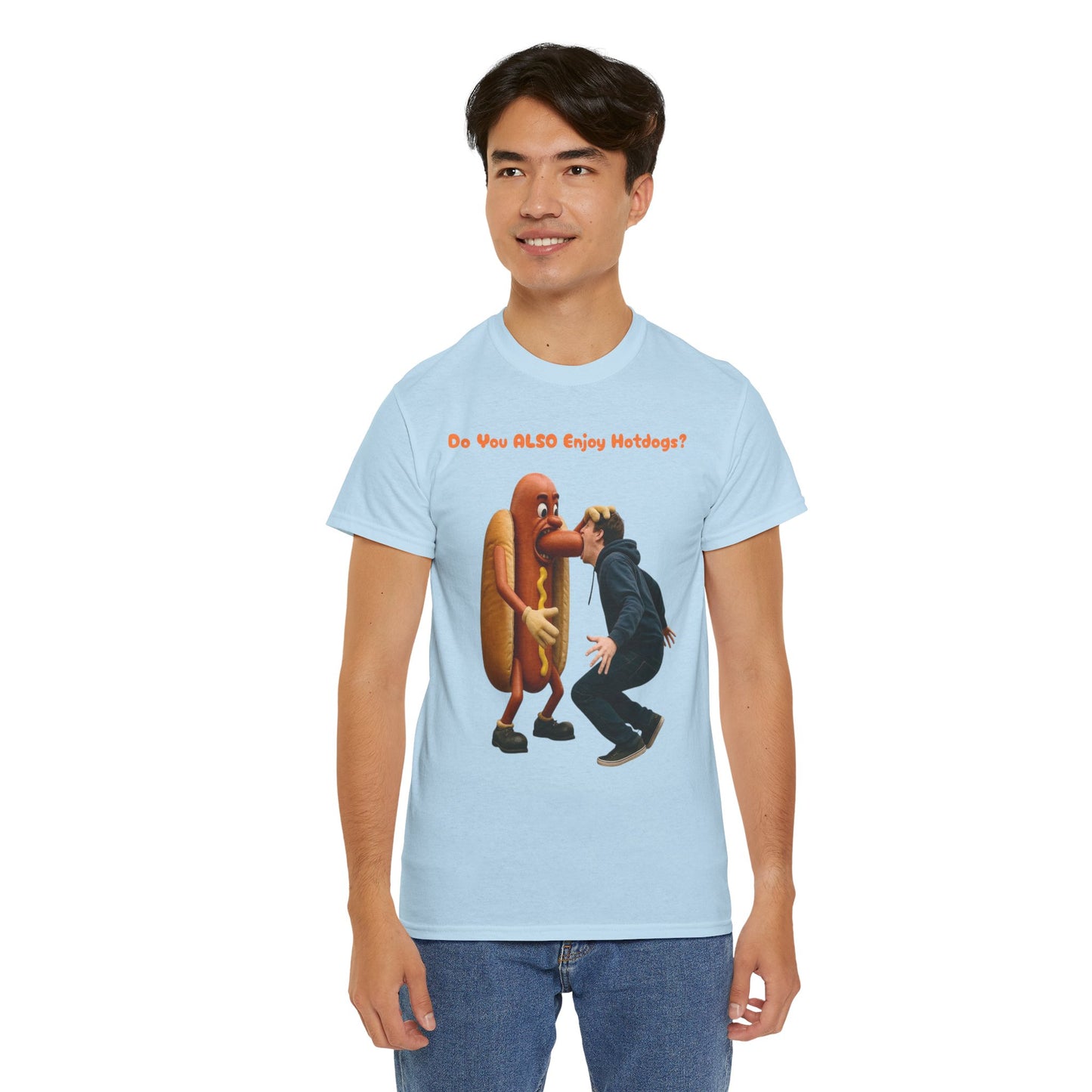 Man Eats Hotdog! - T-Shirt
