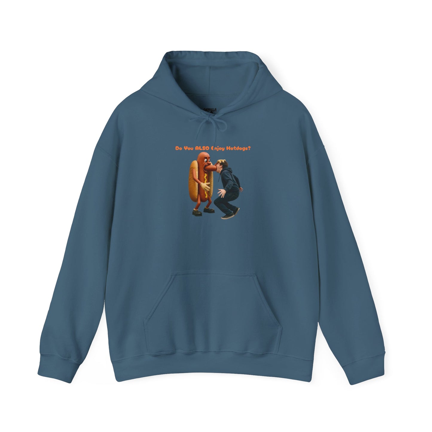 Man Eats Hotdog! - Unisex Heavy Blend Hooded Sweatshirt