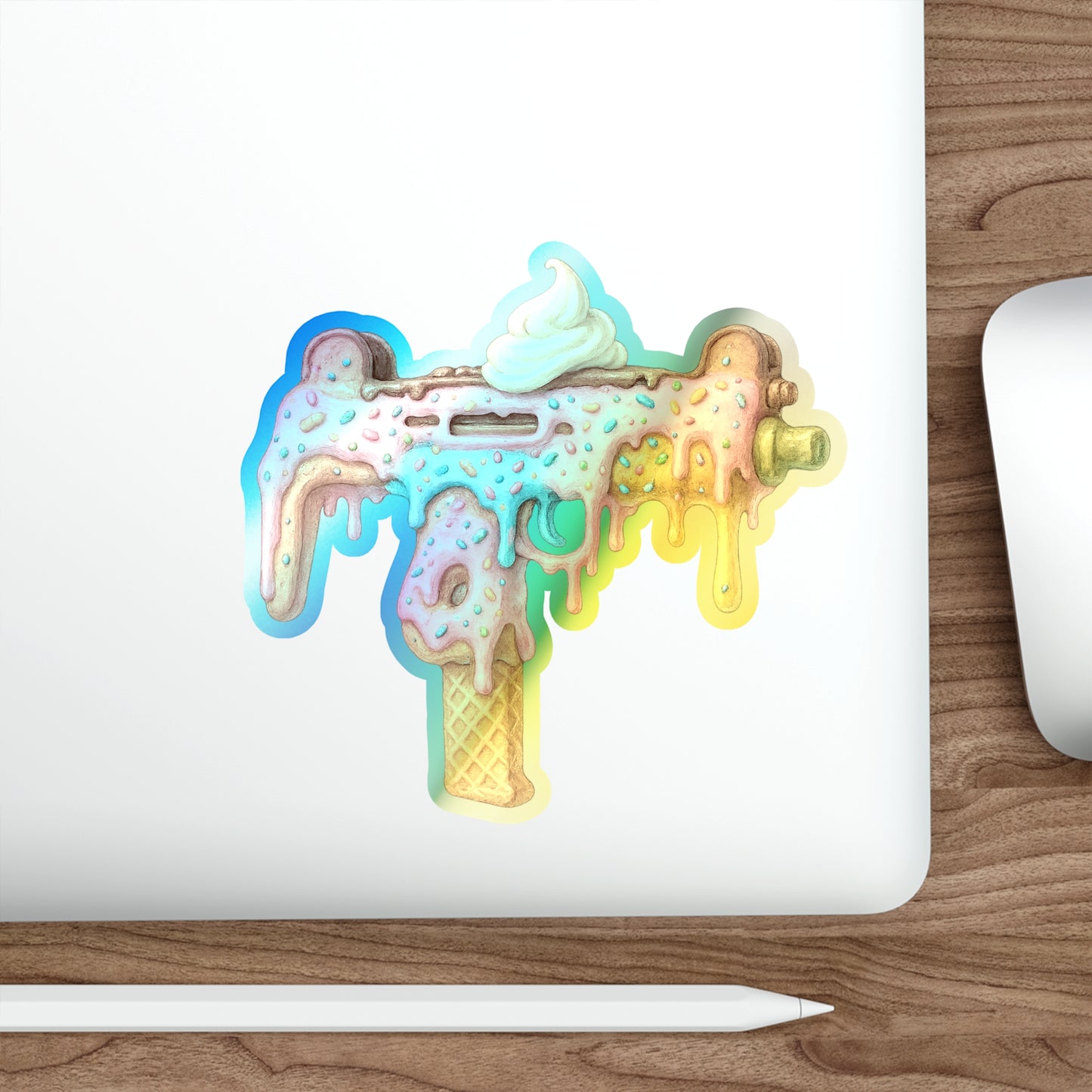 Sweet Treat Uzi - Holographic Die-Cut Sticker