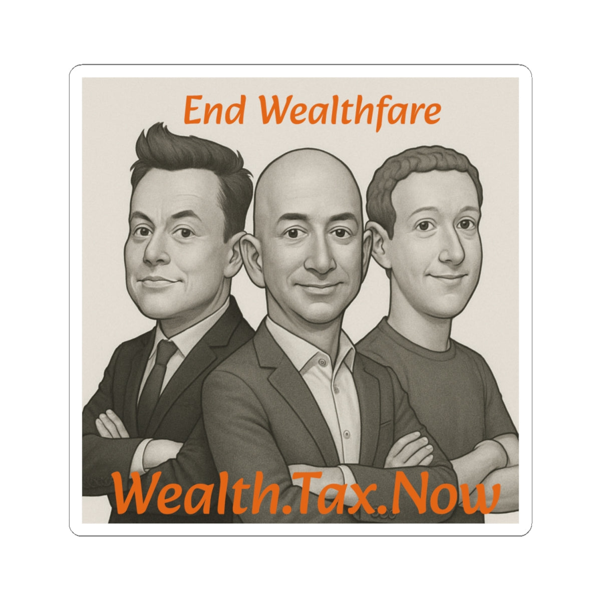 Wealthfare - Square Sticker