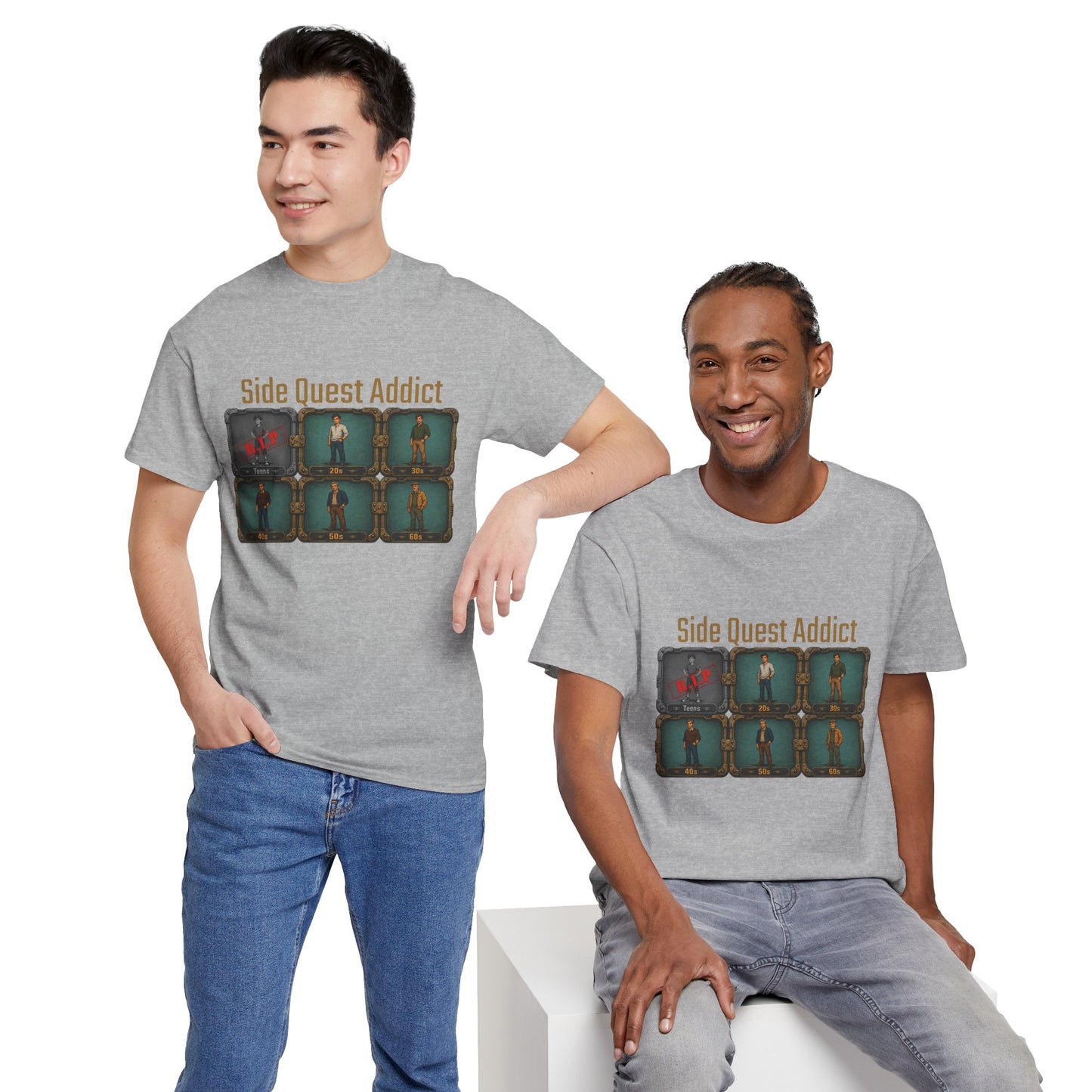 Side Quest Addict - Unisex Heavy Cotton Tee