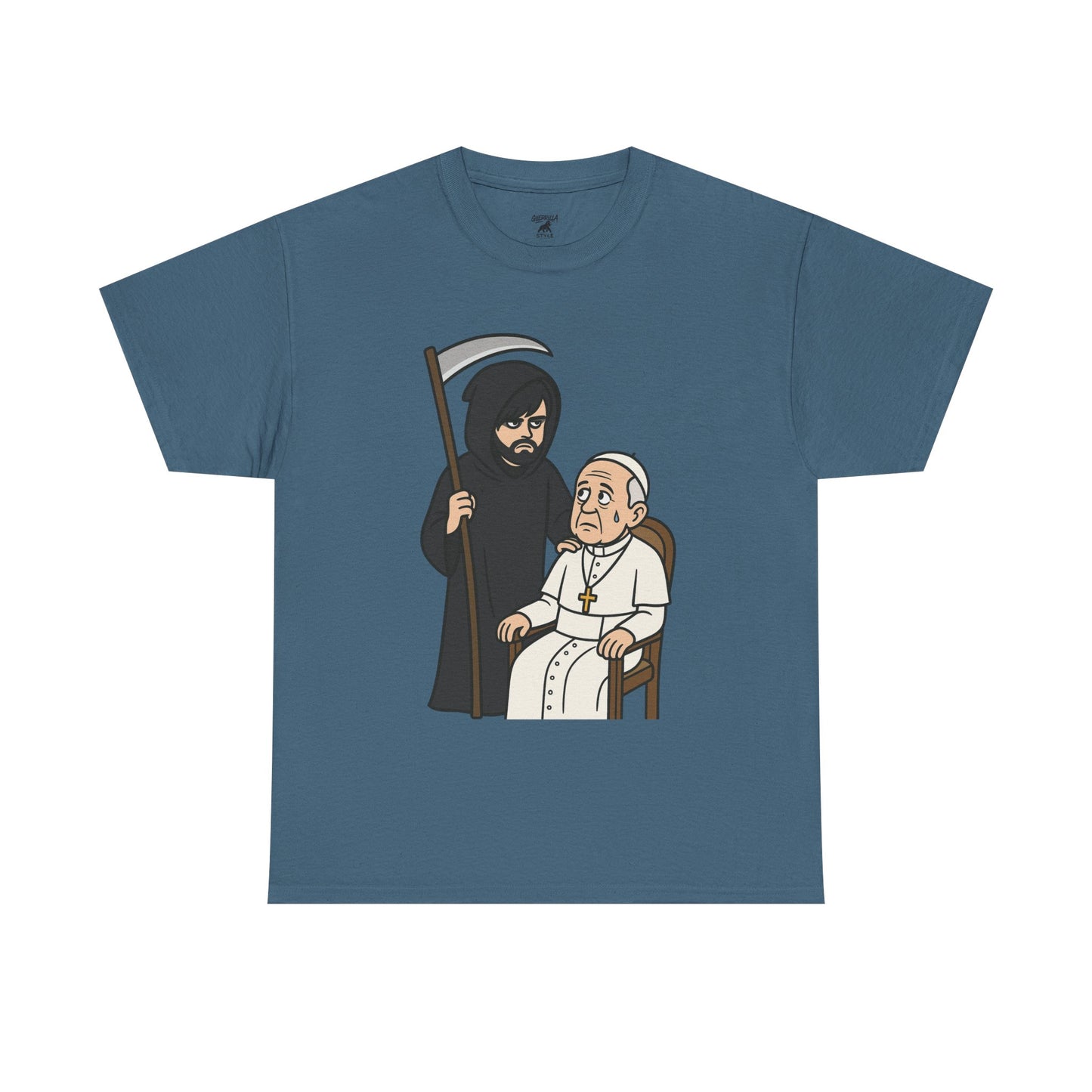 Grim Reaper and The Pope - Unisex Heavy Cotton Tee