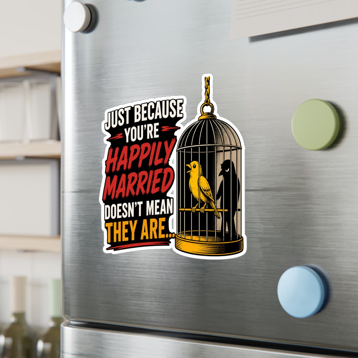 Happily Married - Kiss-Cut Vinyl Decals