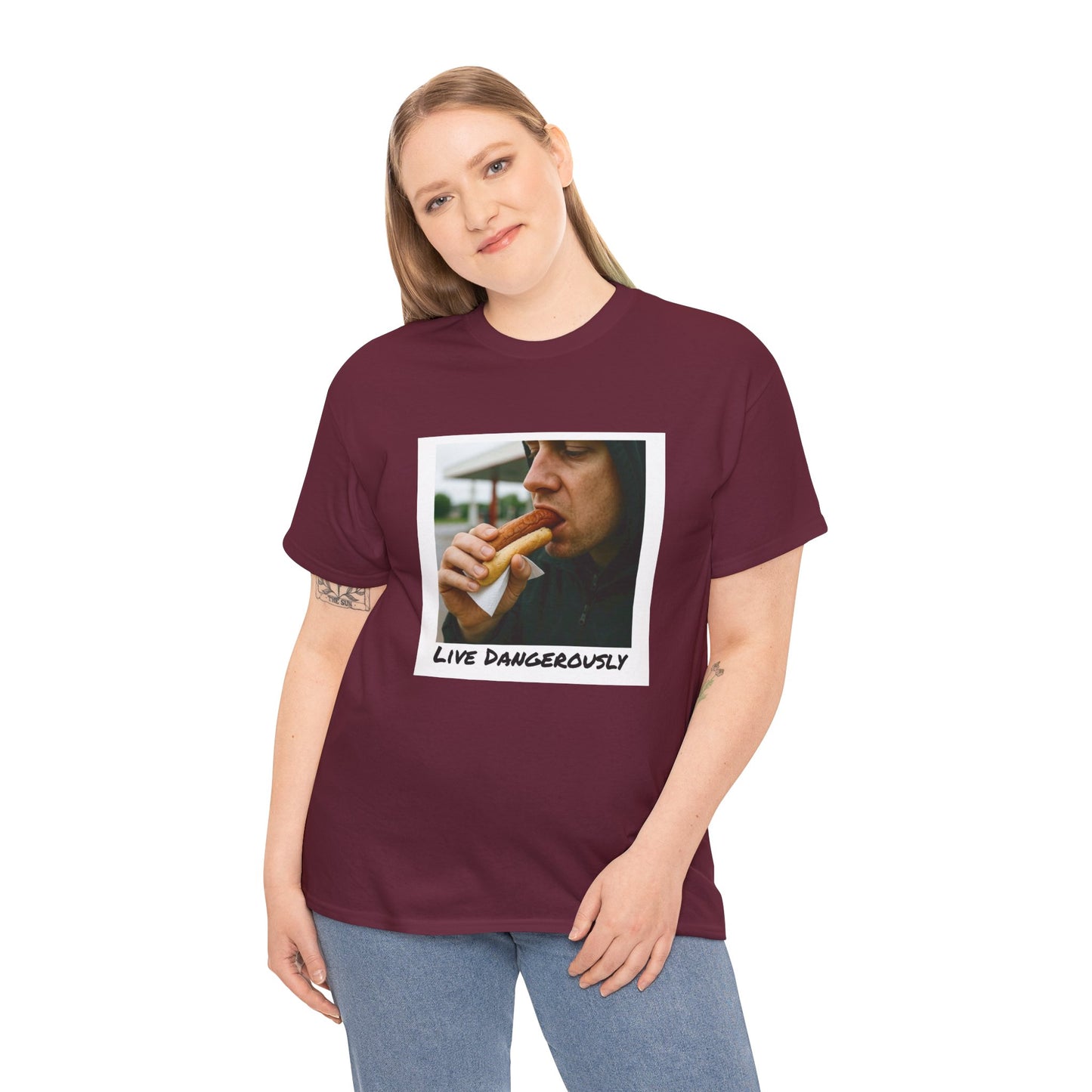 Live Dangerously - Unisex Graphic Print T-Shirt