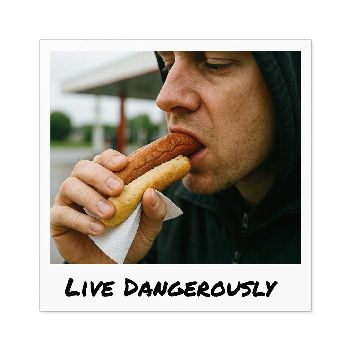 Live Dangerously - Square Stickers