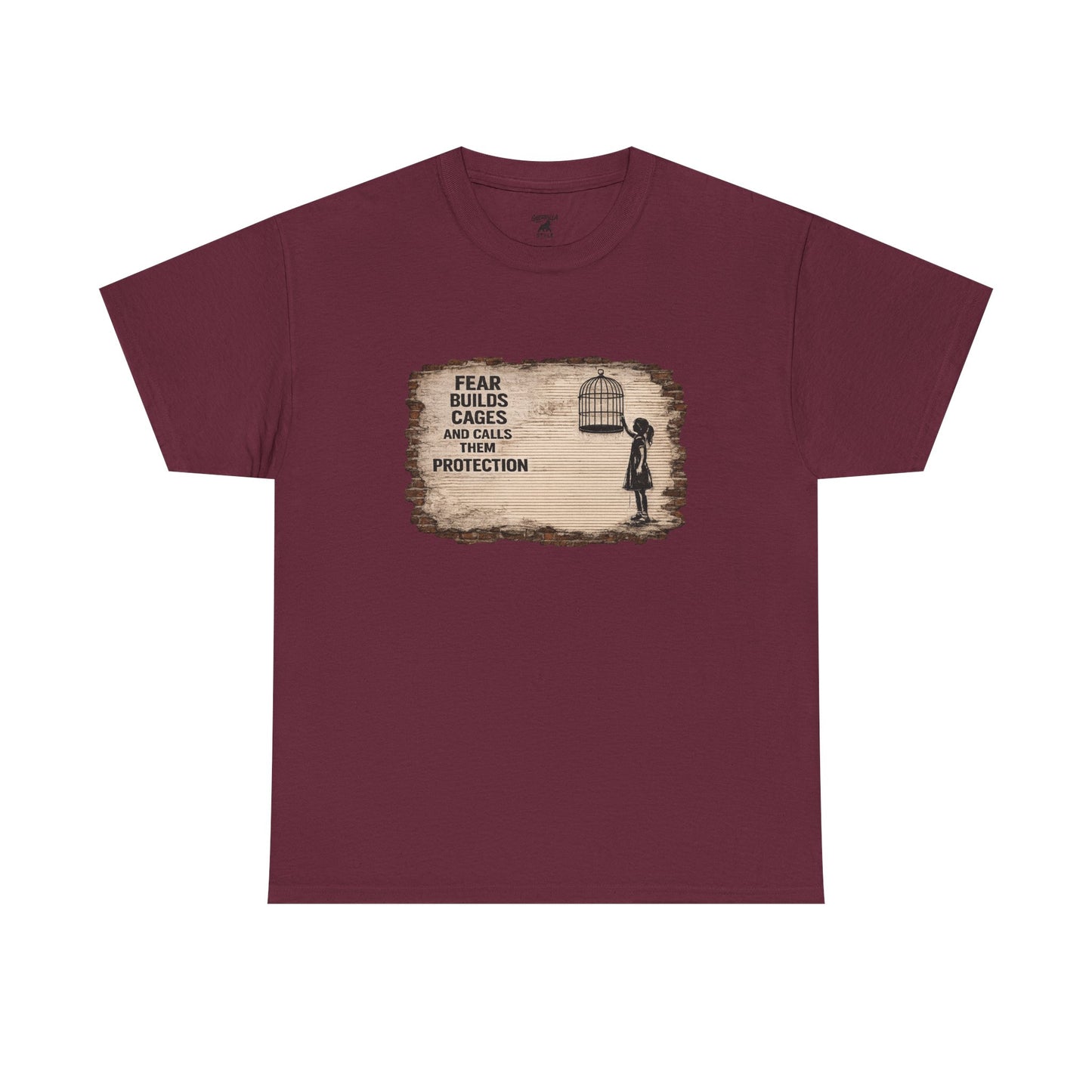Fear Builds Cages - Unisex Heavy Cotton Tee