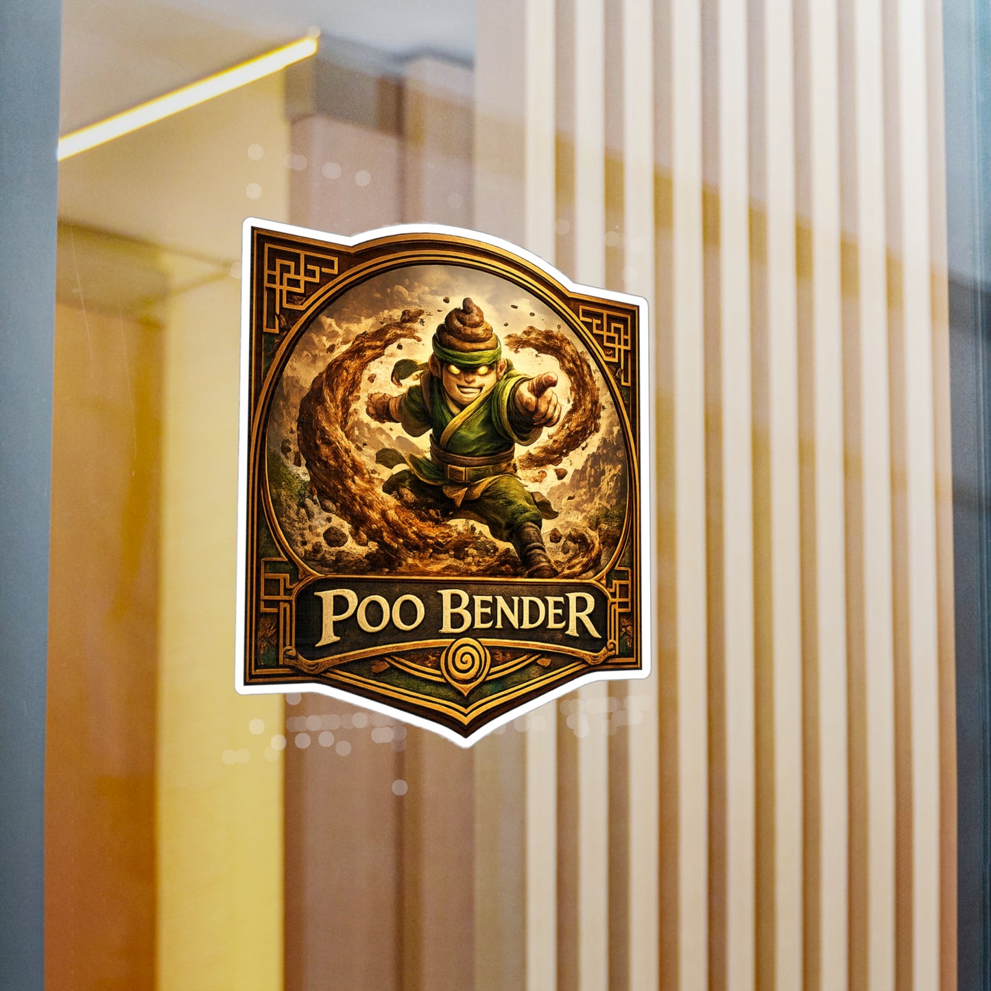 Poo Bender - Kiss-Cut Vinyl Decals
