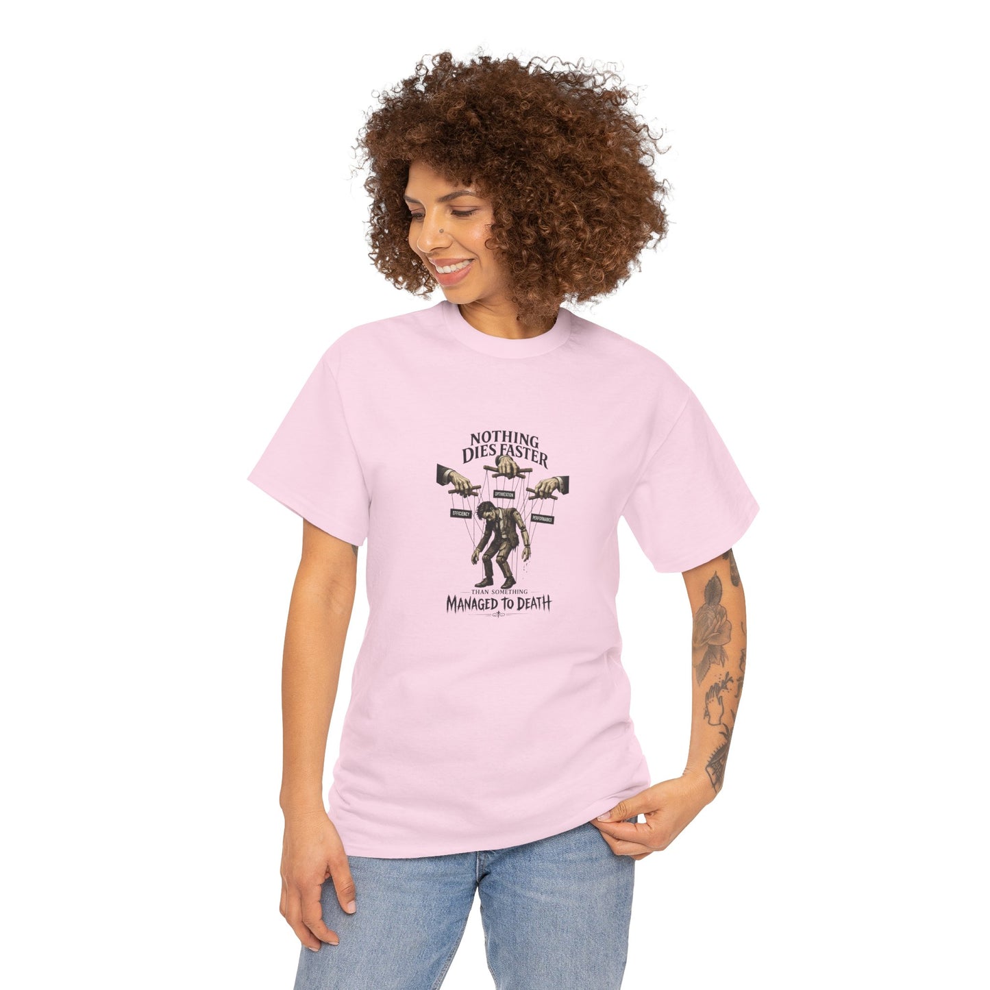 Managed to Death - Unisex Heavy Cotton Tee