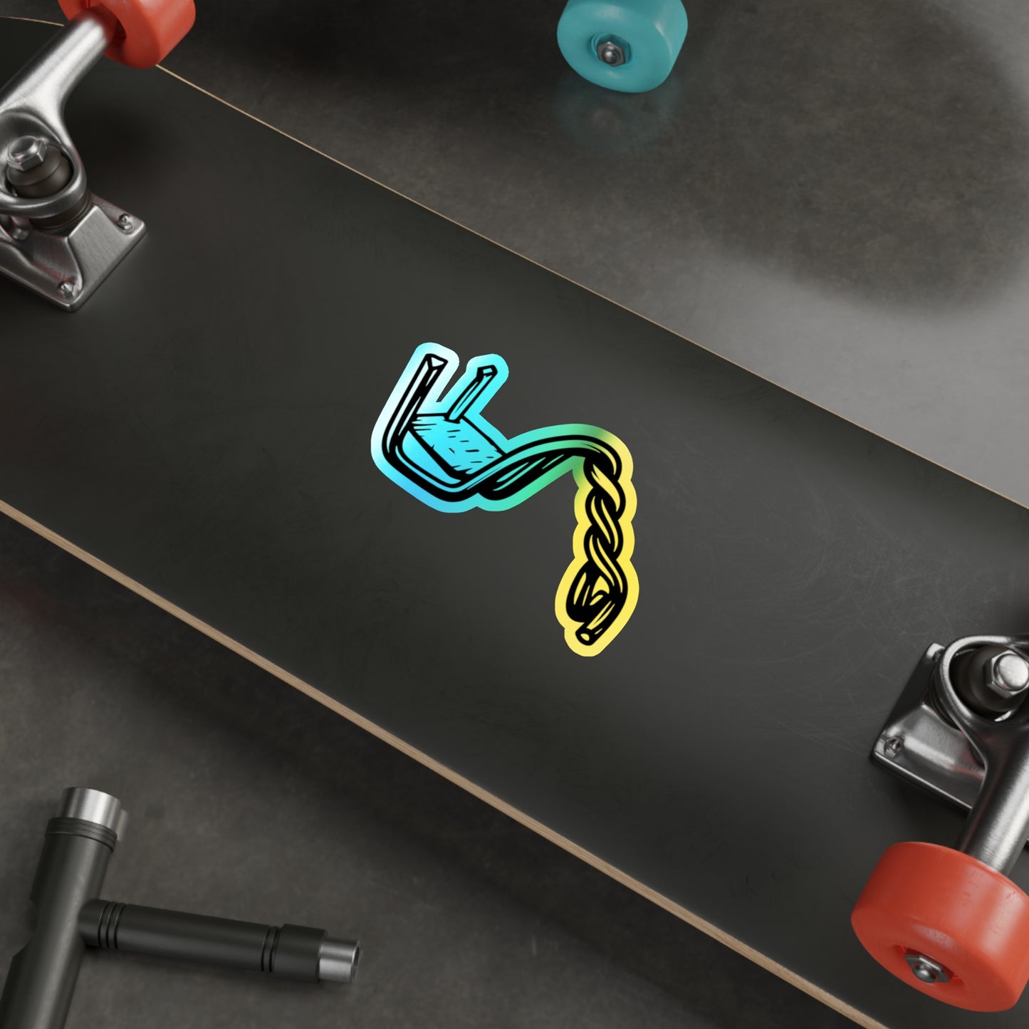 Machine Gun - Holographic Die-cut Sticker