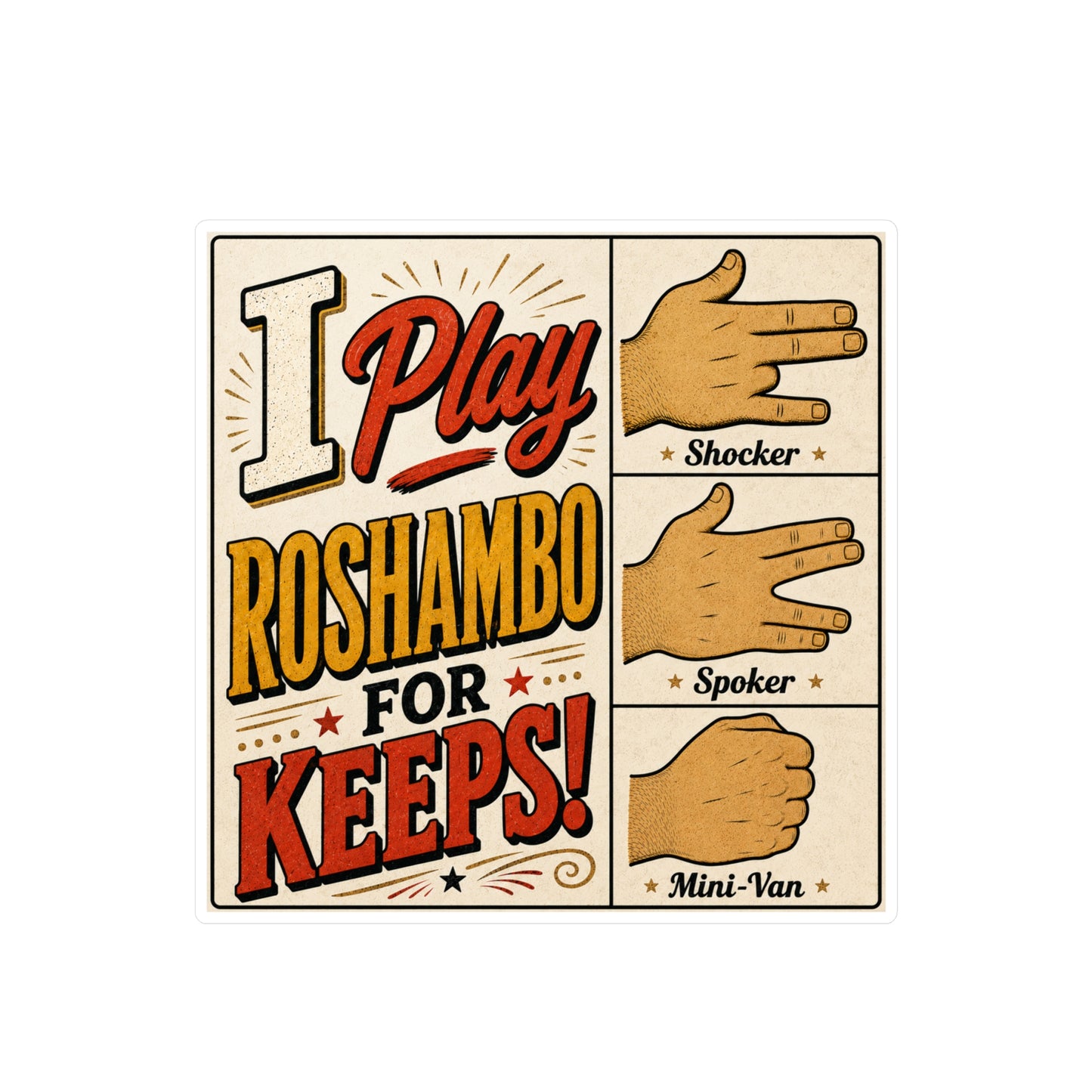 Roshambo - Kiss-Cut Vinyl Decals