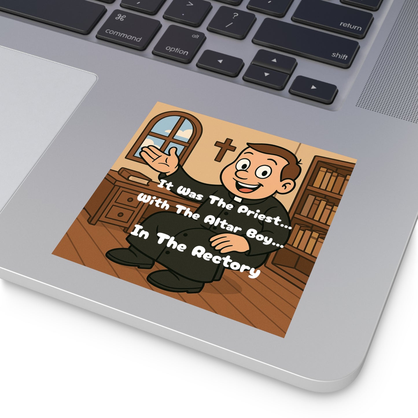 The Priest in the Rectory - Square Stickers