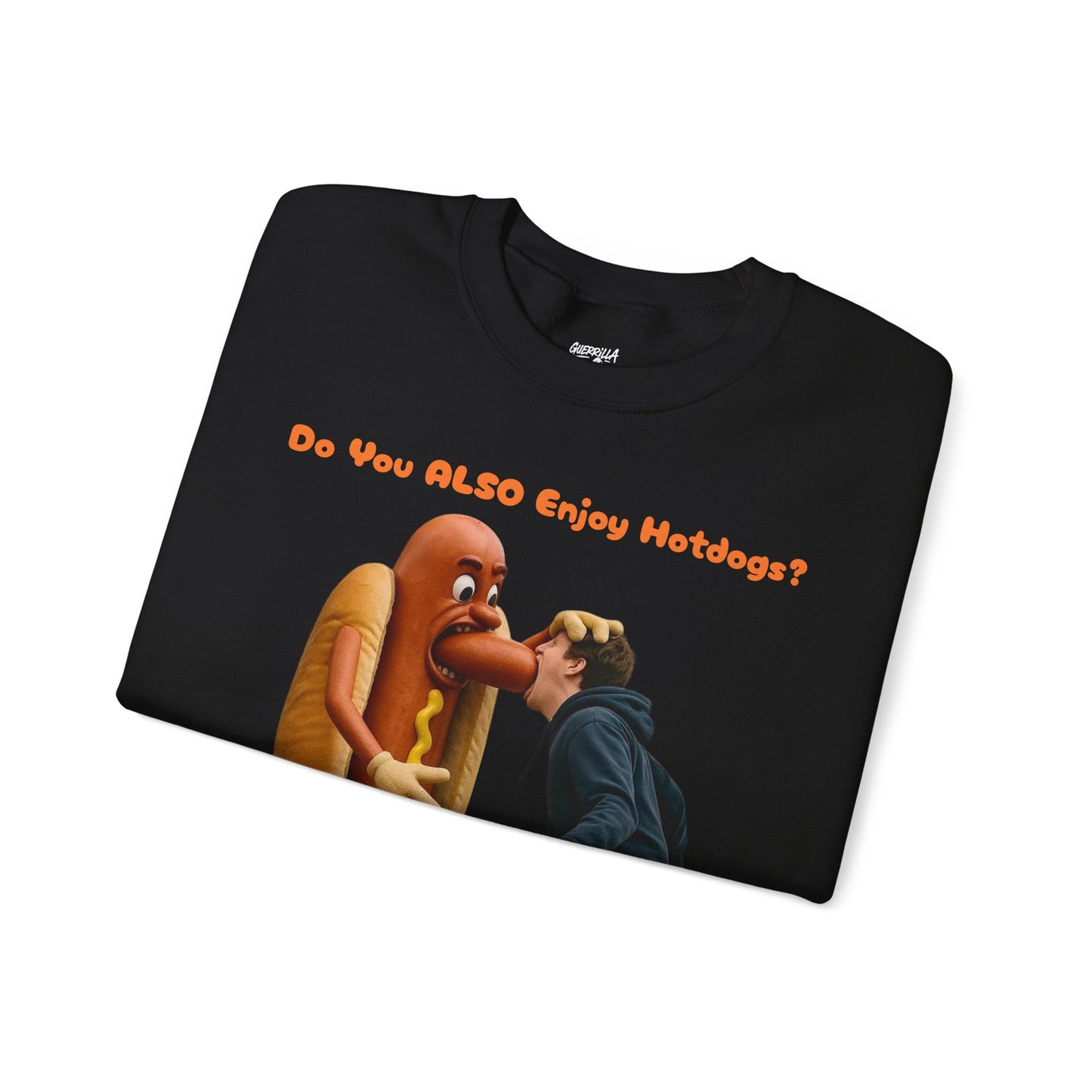 Man Eats Hotdog! - Unisex Heavy Blend Crewneck Sweatshirt