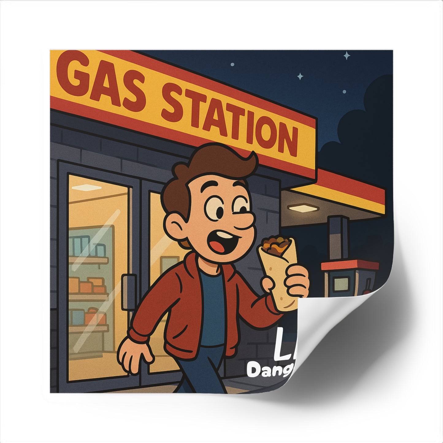 Live Dangerously - Square Stickers