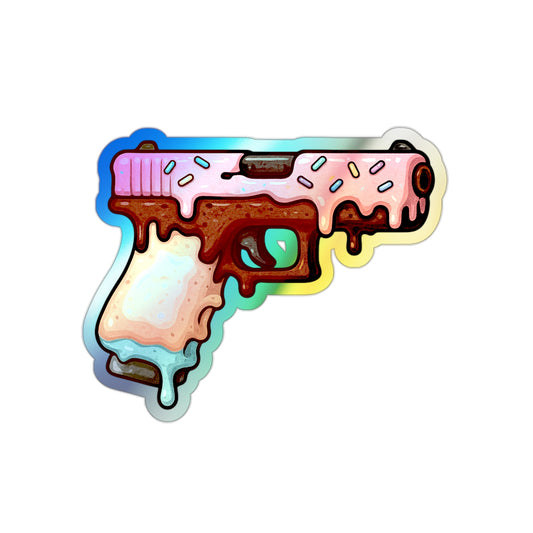 Sweet Treats Glock - Holographic Die-Cut Stickers