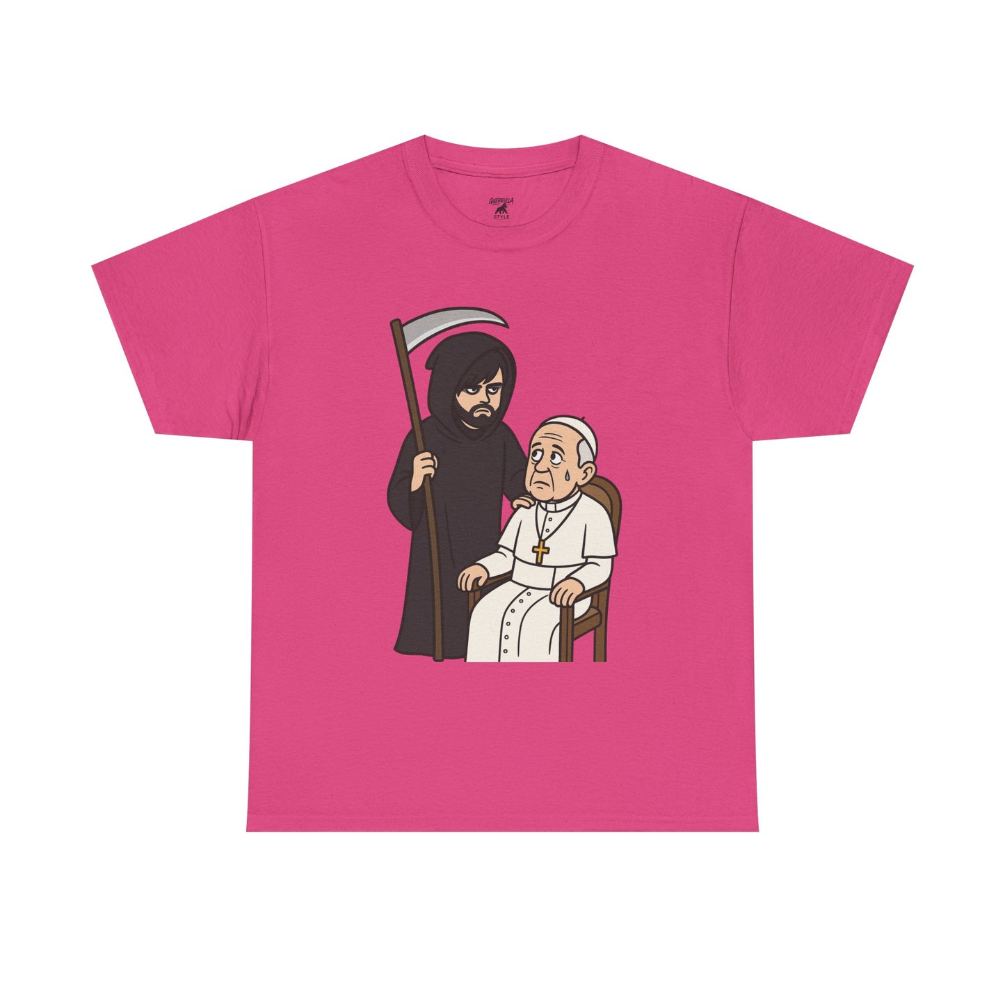 Grim Reaper and The Pope - Unisex Heavy Cotton Tee