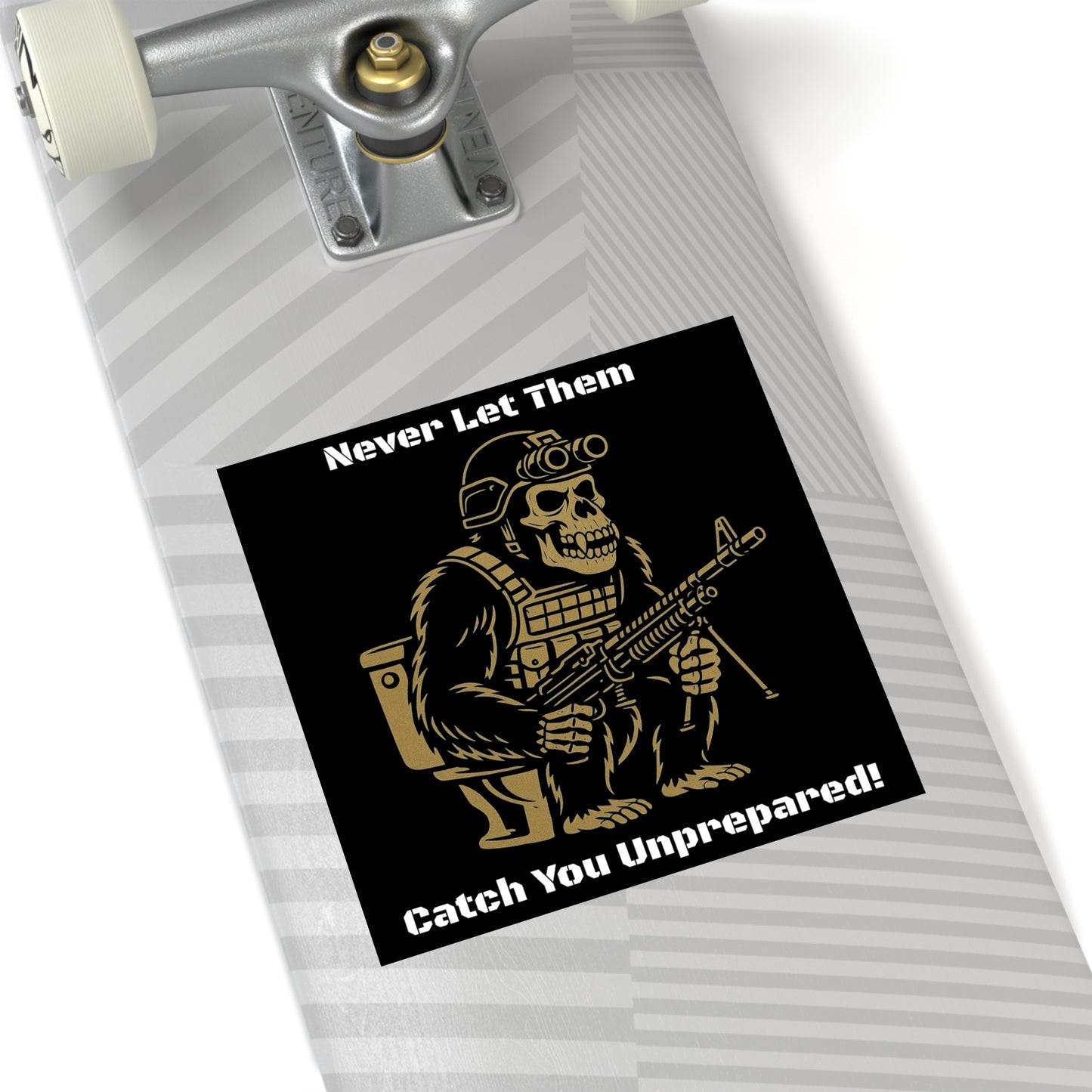 Humorous Military Gorilla Stickers, Funny Gifts for Men, Tactical Decor, Unique Wall Art, Cool Stickers for Outdoor Enthusiasts