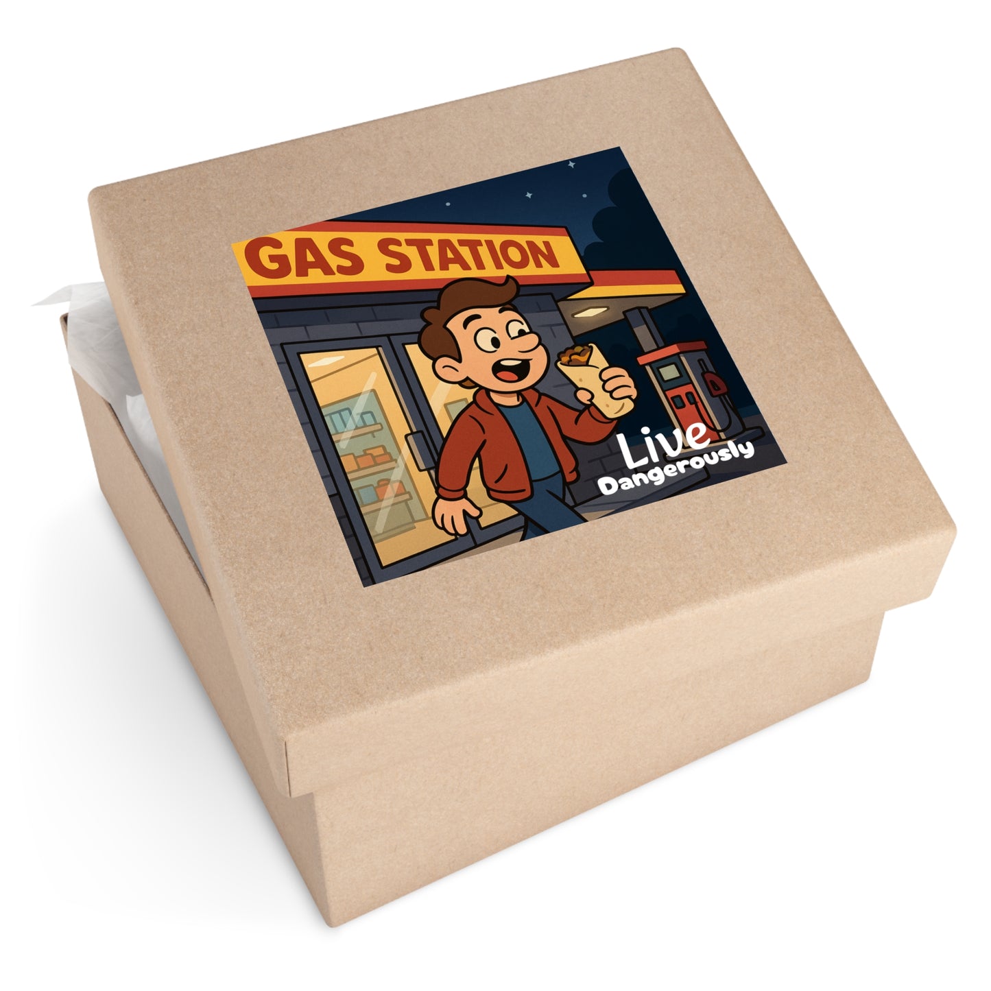 Live Dangerously - Square Stickers