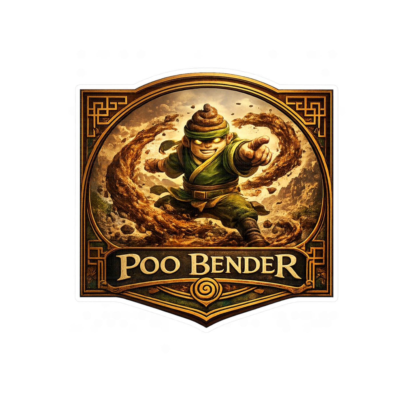 Poo Bender - Kiss-Cut Vinyl Decals