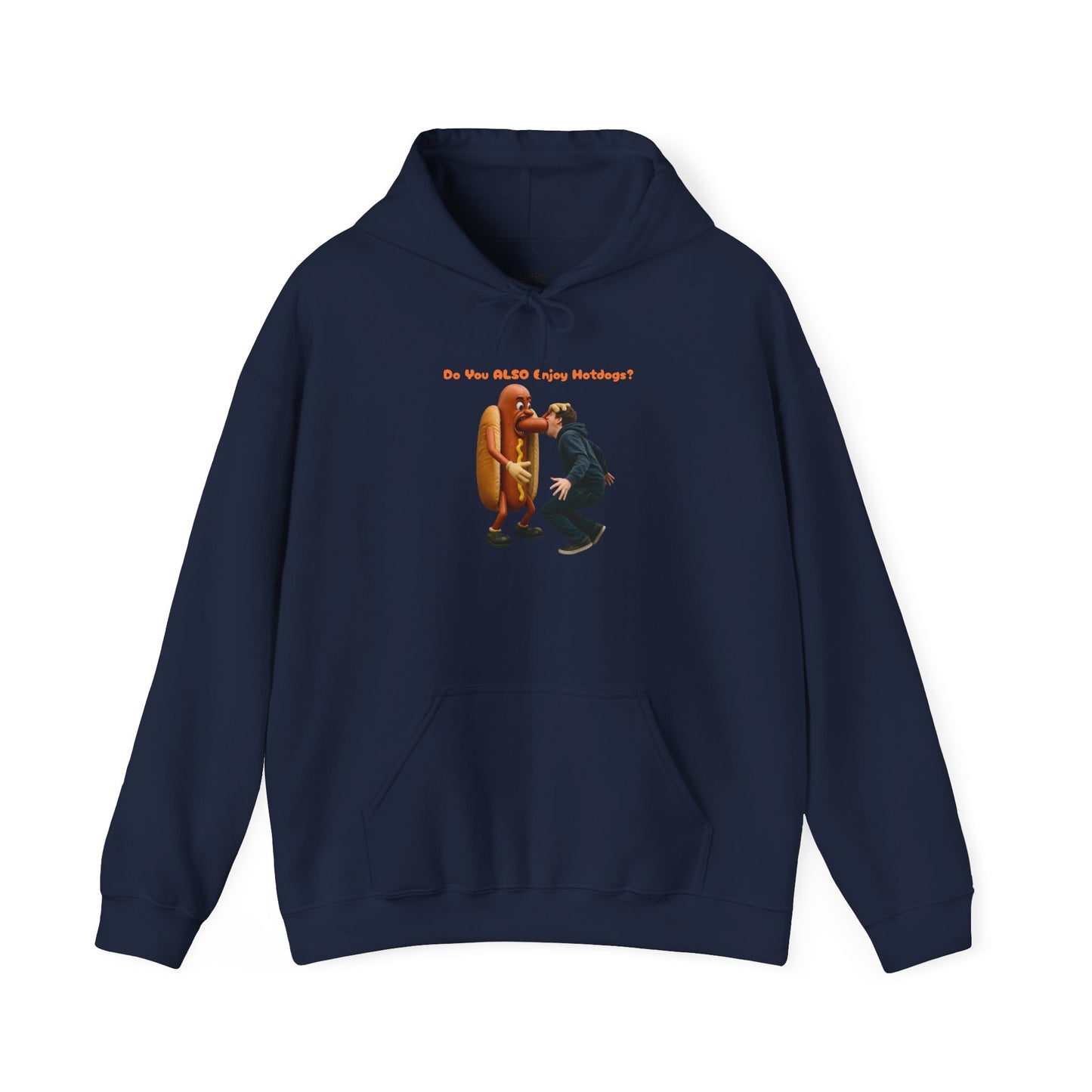 Man Eats Hotdog! - Unisex Heavy Blend Hooded Sweatshirt