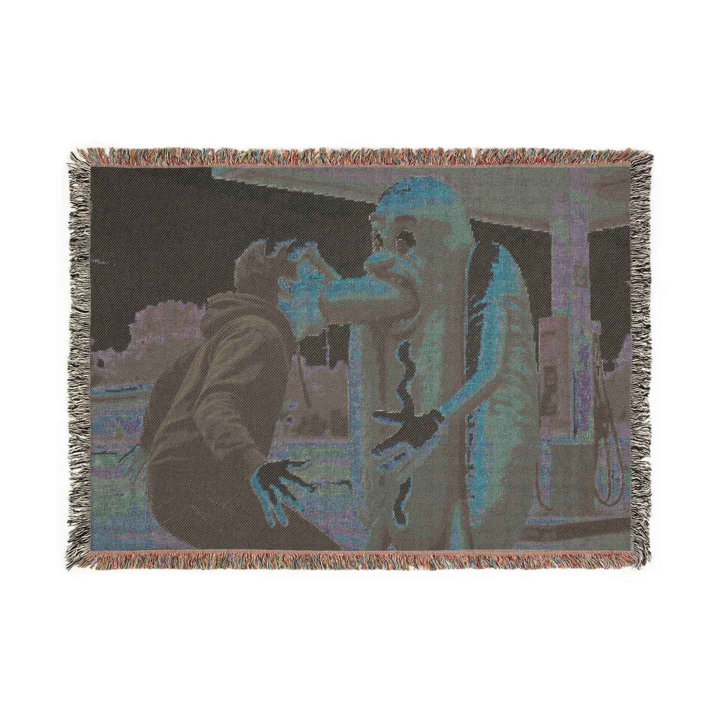 Man Eats Hotdog! - Woven Blanket
