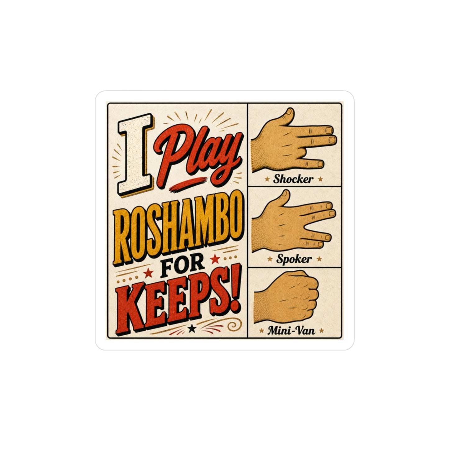 Roshambo - Kiss-Cut Vinyl Decals