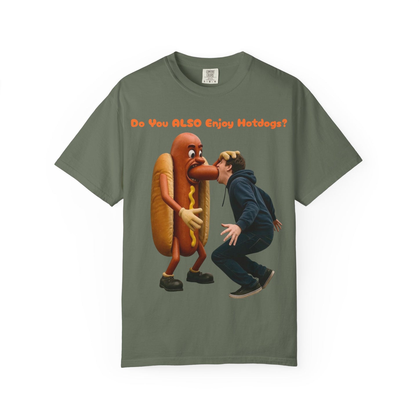 Man Eats Hotdog! - T-Shirt