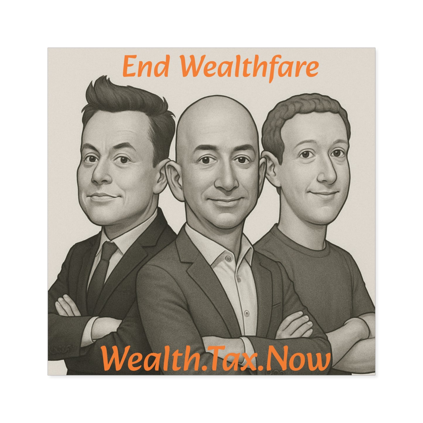 Wealthfare - Square Stickers