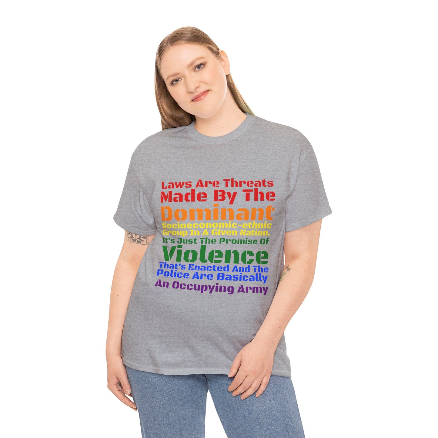 Laws Are Threats - Unisex Heavy Cotton Tee