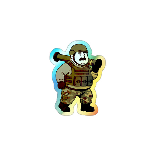 Pre-Armored - Holographic Die-Cut Stickers, Fun Sticker