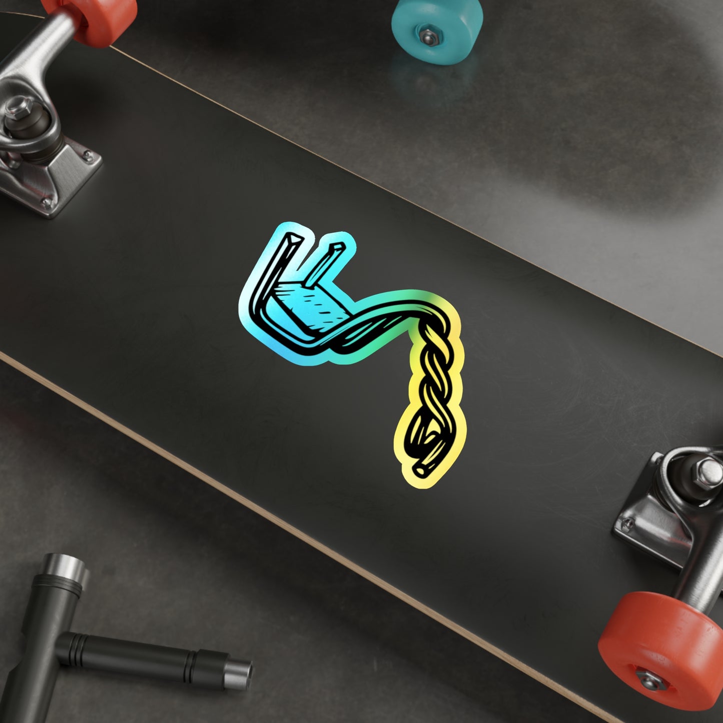 Machine Gun - Holographic Die-cut Sticker