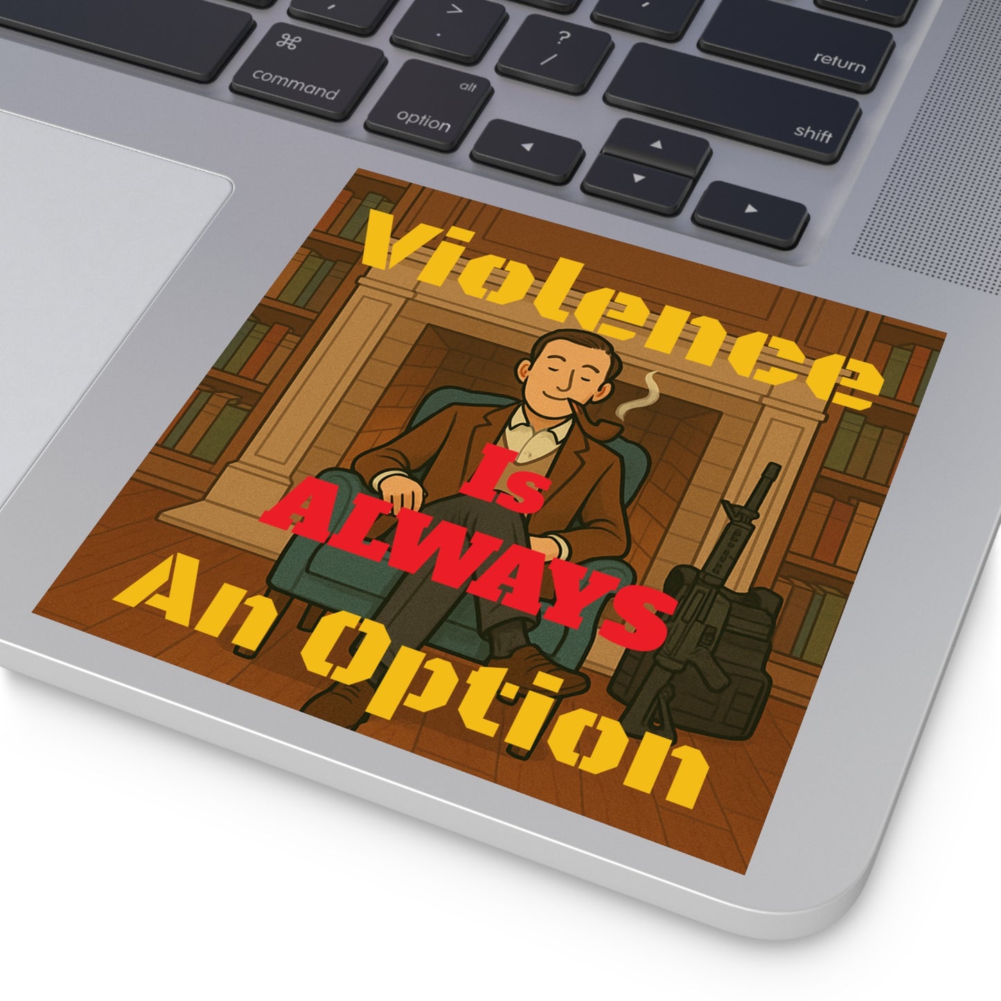 Violence Is ALWAYS An Option - Square Stickers