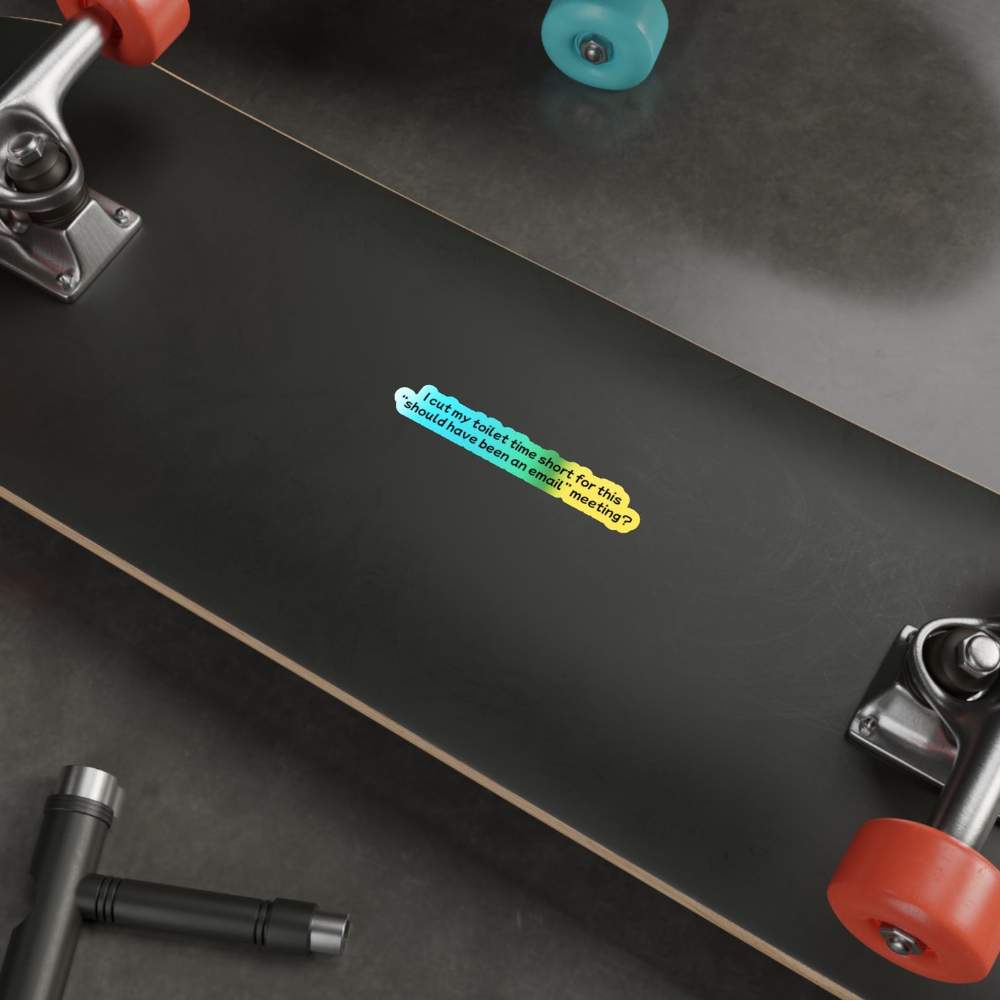 Toilet Time - Holographic Die-Cut Sticker