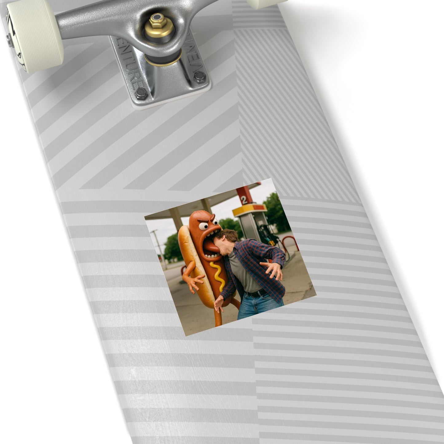 Hotdog Eats Man! - Square Stickers