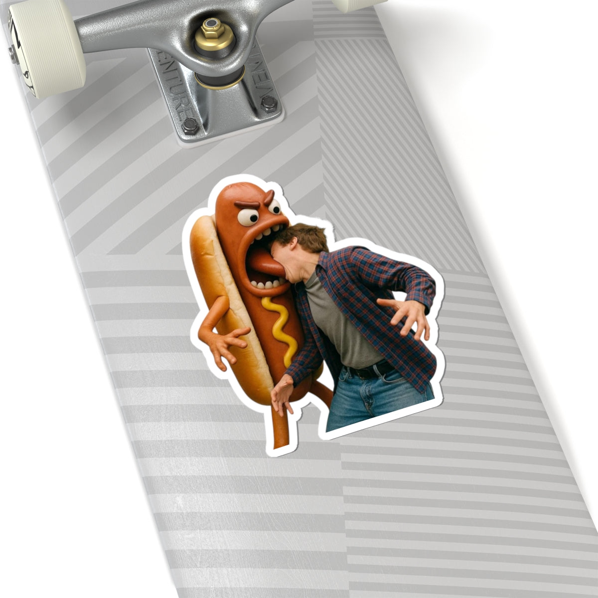 Hotdog Eats Man! - Kiss-Cut Stickers