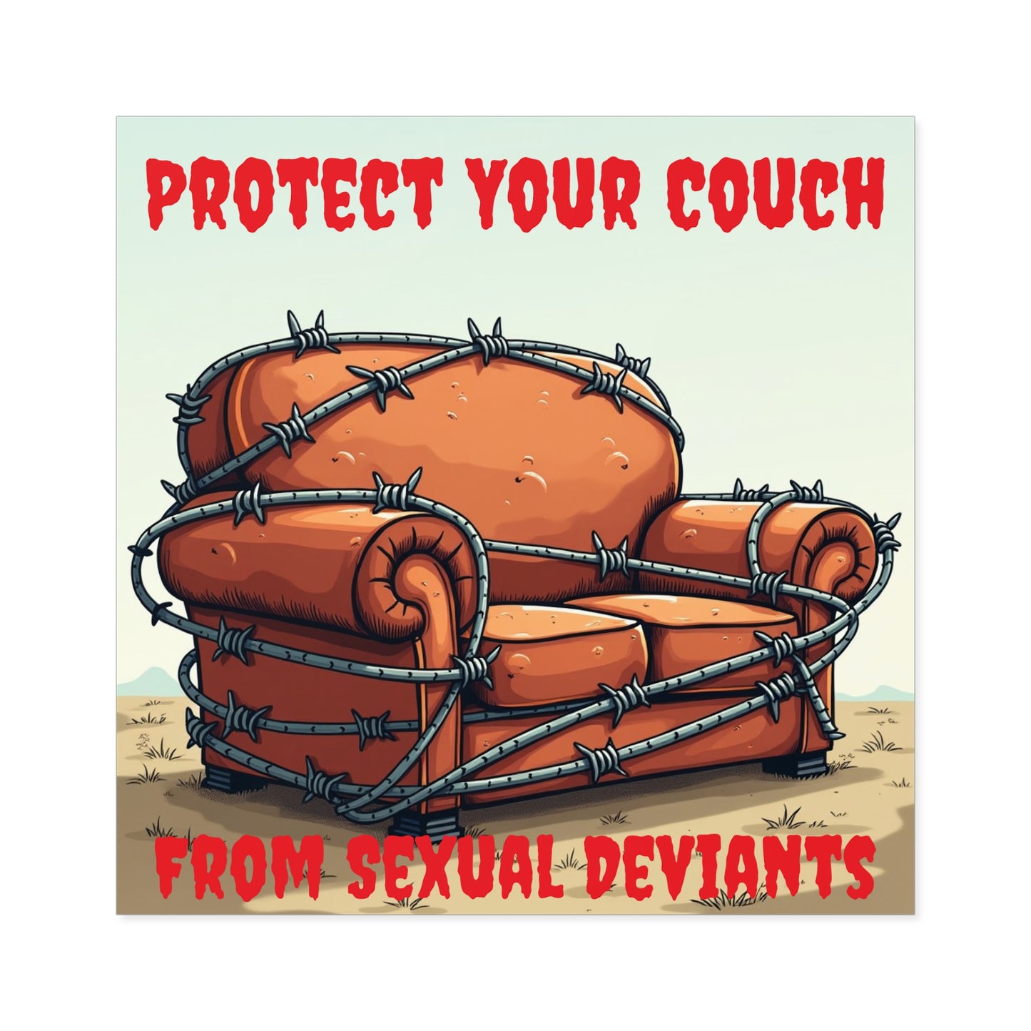 Protect Your Couch - Square Stickers