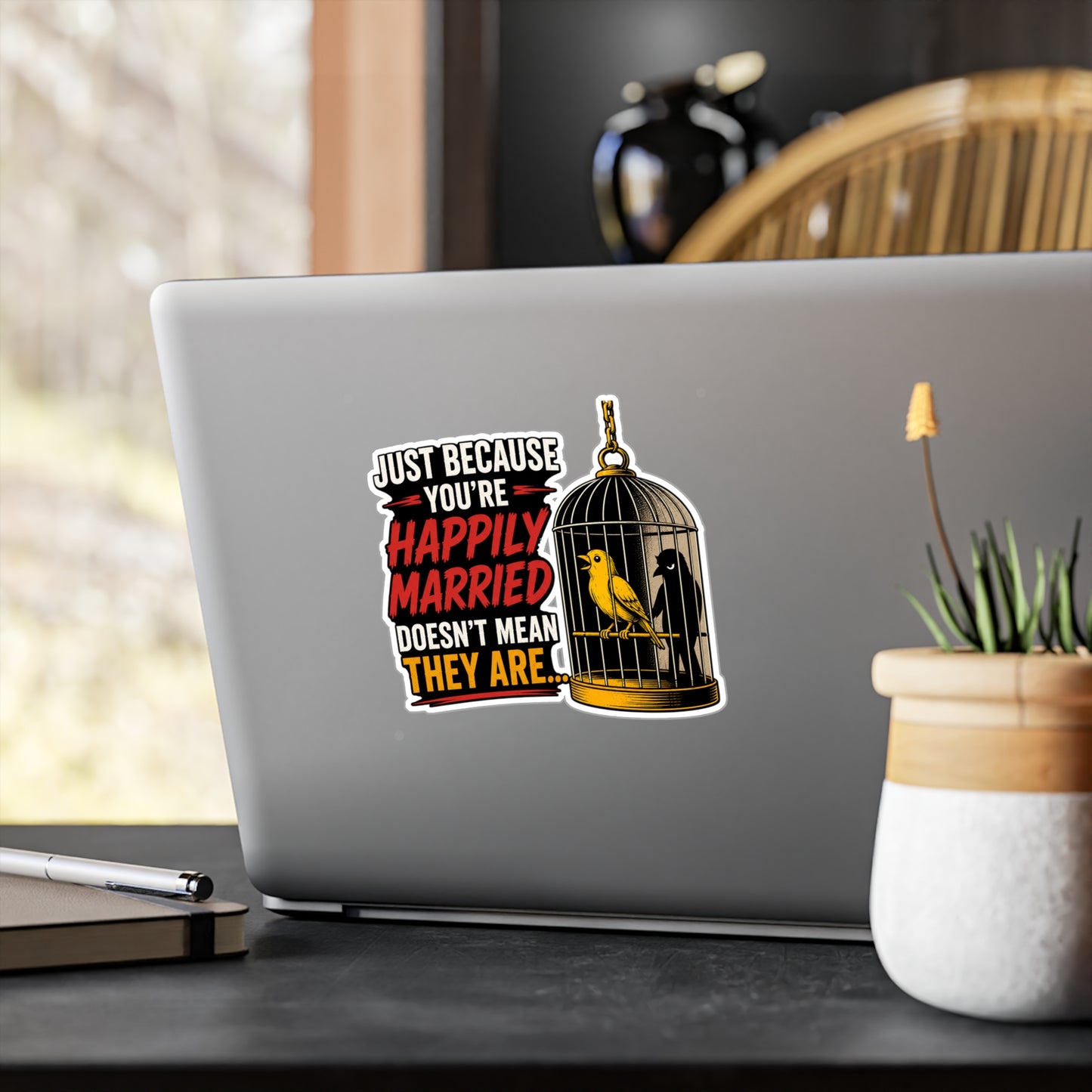 Happily Married - Kiss-Cut Vinyl Decals