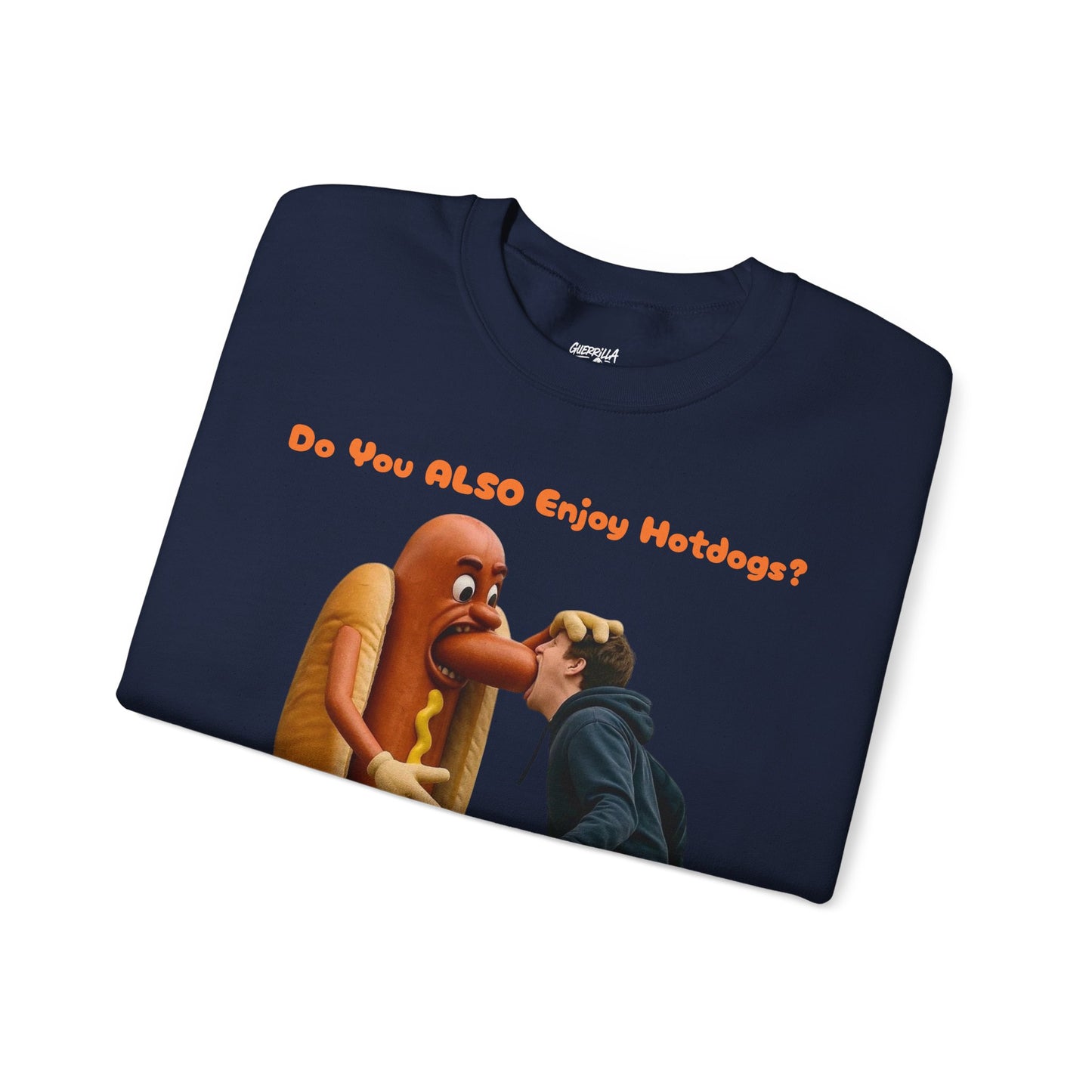 Man Eats Hotdog! - Unisex Heavy Blend Crewneck Sweatshirt