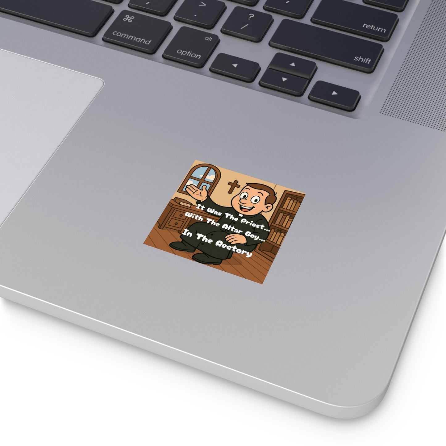 The Priest in the Rectory - Square Stickers