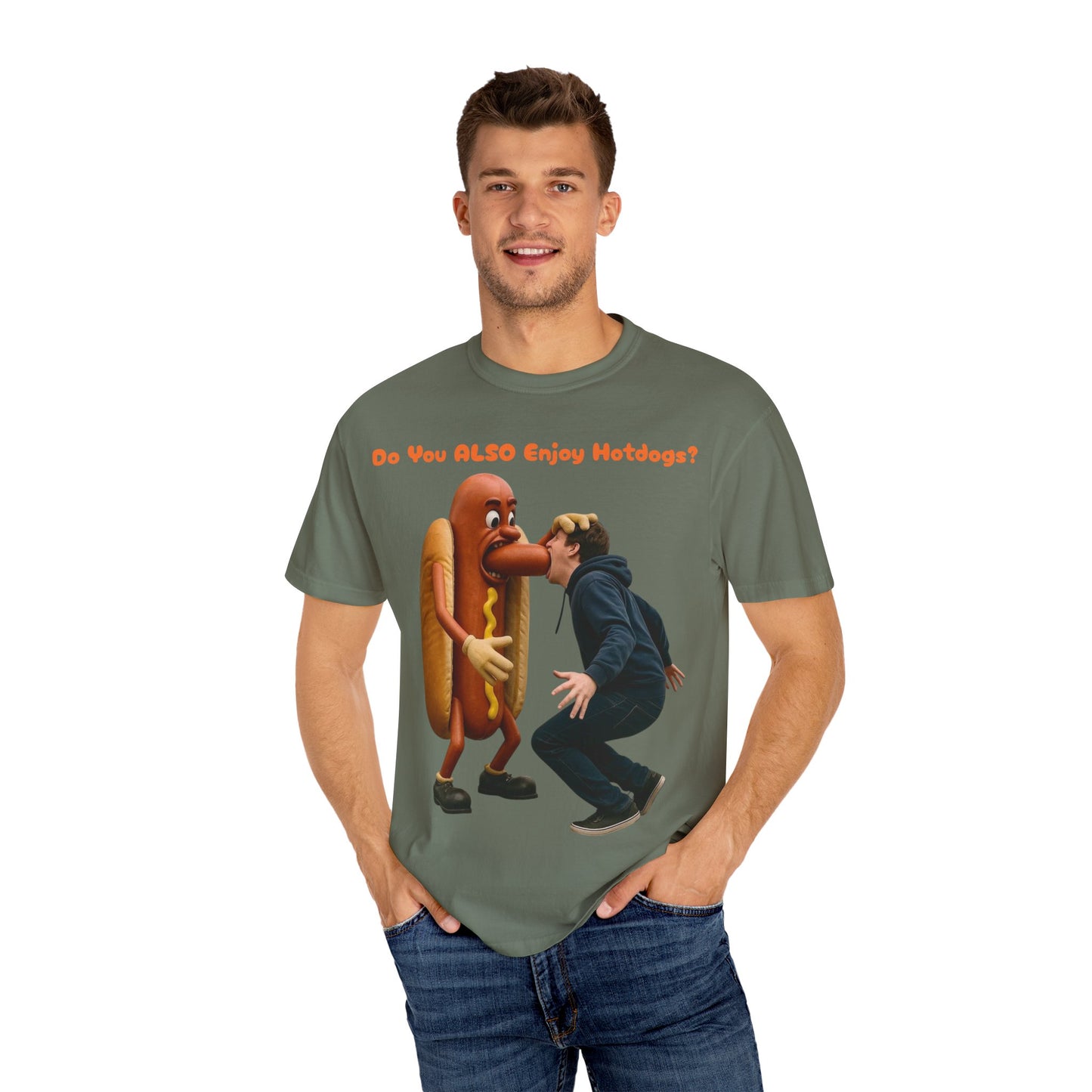 Man Eats Hotdog! - T-Shirt